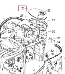 couvercle du bac  grain pour robot caf Talea de Saeco