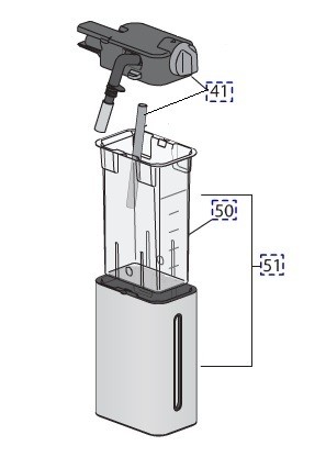 pot isotherme de la carafe lait pour robot café automatique