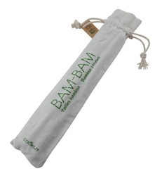 Set de 6 pailles en bambou  avec brosse de nettoyage et sac de rangement Cookut
