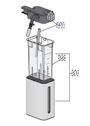 ensemble revtement thermique + rcipient  lait pour robot caf Delonghi ESAM6900.M