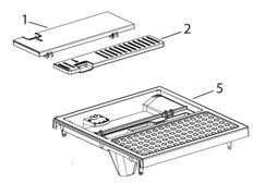 couvercle du rservoir  grains pour robot caf automatique Delonghi esam