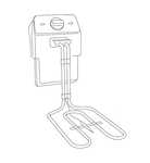 boitier rsistance pour friteuse Delonghi F22210CZ