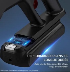 Batterie lithium-ion pour aspirateur balai Rowenta X-FORCE FLEX 13.60 - 60 minutes d'autonomie