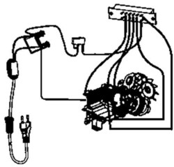 Moteur + interrupteur + cordon pour robot Oh My Cake de MOULINEX