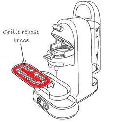 grille repose tasse pour cafetire Seb Supremia