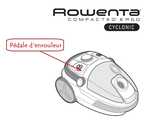 pdale d&#039;enrouleur pour aspirateur Rowenta Compateo Ergo Cyclonic