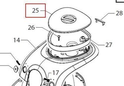 Couvercle du bac  grain pour robot caf Xsmall Puro de Saeco