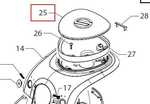 Couvercle du bac  grain pour robot caf Xsmall Puro de Saeco