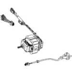 Lot moteur + faisceau + connecteurs + cable alimenation pour hachoir HV8 ME625131/350 de Moulinex