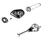 Cordon d&#039;alimentation et flasque pour sche-cheveux Air Motion Calor