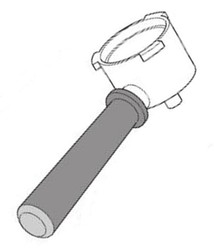 Poigne porte-filtre rose pour machine expresso Delonghi Dedica Duo EC890.PK