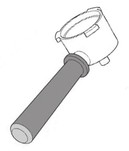 Poigne porte-filtre rose pour machine expresso Delonghi Dedica Duo EC890.PK