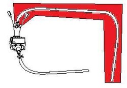 durite 8x4x400mm pour centrale vapeur Domena XS3