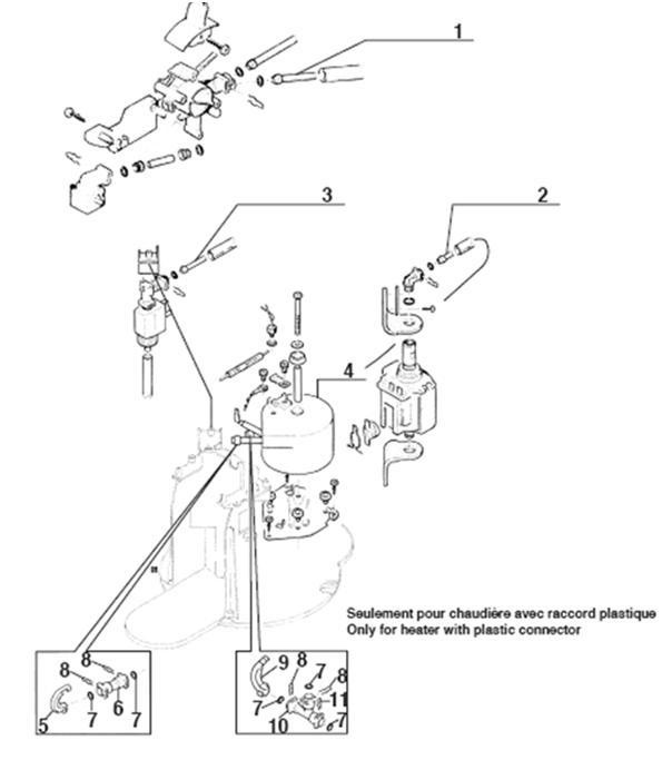 Chaudière avec raccords en plastique Nespresso M200 Automatique