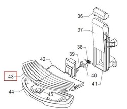 grille support de tasse pour robot Caf Talea Giro de Saeco