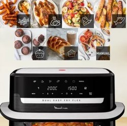 Friteuse sans huile  air chaud Moulinex Easy Fry Dual Flex 9 litres