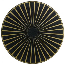 Set de table rond noir / or feutre Raini 40 cm Winkler