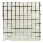 Serviette de table  carreaux noir et cru Karma 50 cm Winkler