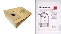 lot de 6 sacs papier + filtre pour aspirateur Rowenta