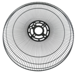 Grille de protection arri�re noire pour ventilateur Rowenta Turbo Silence Extr�me + VU2750F0
