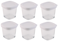 Lot de 6 pots complets pour yaourti�res SEB Multi D�lices YG65 - YG66