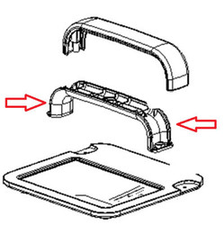 Poigne inferieure du couvercle pour friteuse Oleoclean FR804000/87A SEB