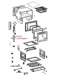 bouton de commutateur pour four Rowenta Gourmet