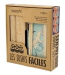 Coffret sushi maki faciles Cookut avec appareil en bambou et 4 baguettes