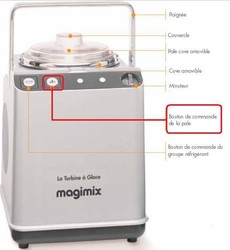 bouton de commande de la pale pour turbine  glace Magimix