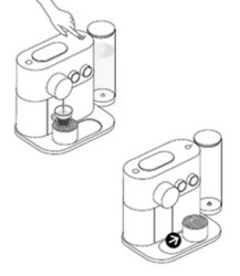 Schma : dplacement du support de tasse de la Nespresso M500 Expert