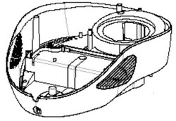 Carcasse infrieure pour Polti Lecoaspira FAV50 PVEU0083