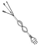 Cordon d&#039;alimentation avec fusible pour friteuse sans huile Tefal Easy Fry &amp; Grill XXL EY801410
