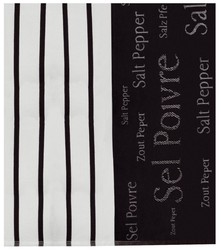 Torchon jacquard Sel & Poivre noir et blanc 50 x 70 cm Winkler