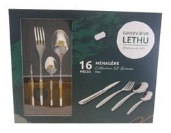 Mnagre 16 couverts inox collection 53e Avenue de la marque Genevive Lethu
