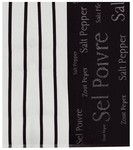 Torchon jacquard Sel &amp; Poivre noir et blanc 50 x 70 cm Winkler