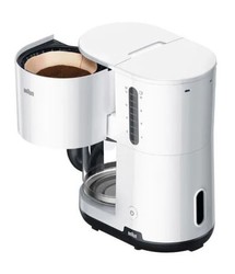 Porte-filtre blanc pivotant pour cafetire BRAUN BreakFast 1 KF1100WH