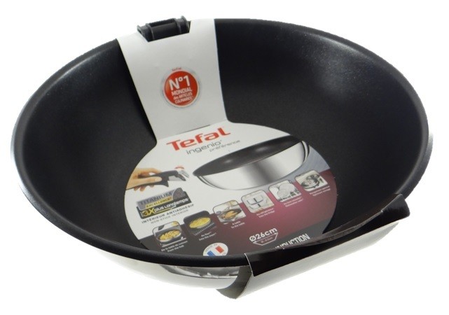 TEFAL Wok 26 cm PRODUCTS INGENIO INOX - Induction pas cher 