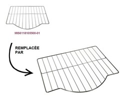 MIS6118105500-01 remplace par MIS6111810771-01 Grille pour minifours Delonghi EO