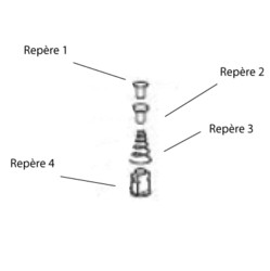 Valve, support valve, ressort et vis pour robot caf ECO311 de Delonghi