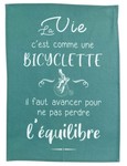 Torchon Bicyclette paon 50 x 70 cm Winkler