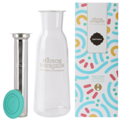 Maison Bourgeon : Carafe 1L "L'Estivale" verte avec filtre en inox