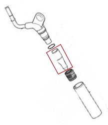 Pipette buse vapeur pour machine expresso Delonghi EC785.AE EX:4 - schema de la vue eclatee