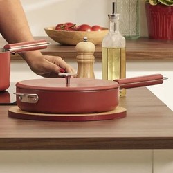 Couvercle Cookut 24 cm avec poign�e de la Merveilleuse gamme inox - ROUGE