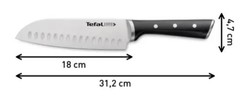 Couteau santoku 18 cm Tefal gamme Iceforce