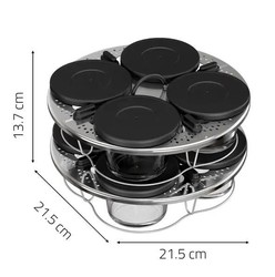 Kit de 8 verrines + support pour cuiseur Moulinex Cookeo - Cook 4 Me
