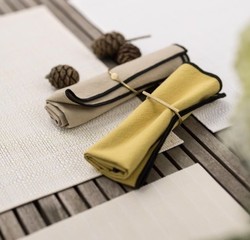 Serviette de table recycle badiane / jaune Grace 40 x 40 cm Winkler