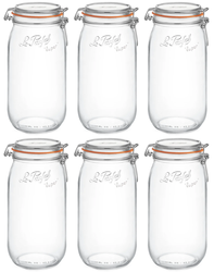 Lot 6 bocaux 2 L "Super" Le Parfait
