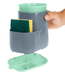 Distributeur de savon avec porte ponge de marque Bonjour-Bonjour