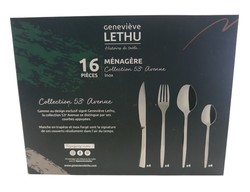 Mnagre 16 couverts inox collection 53e Avenue de la marque Genevive Lethu