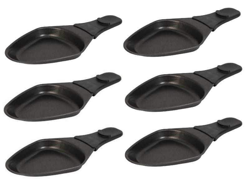 Tefal ‎XA400102 Poêlons à Raclette Triangulaires - Noir, Pack de 2